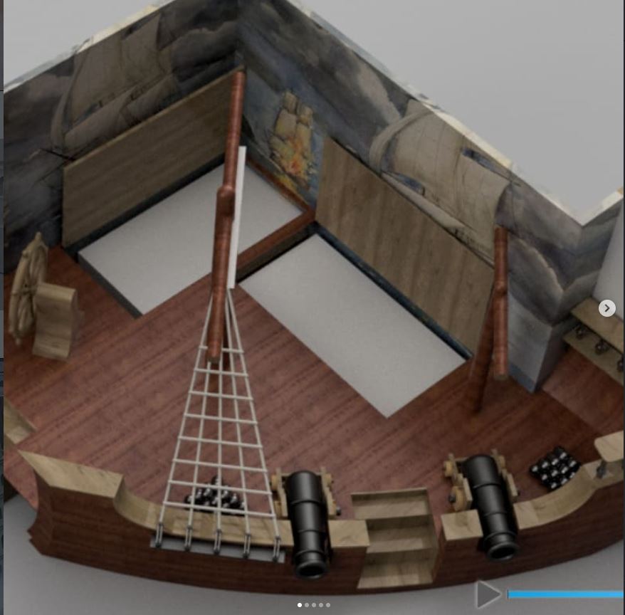 3D modeled environment render