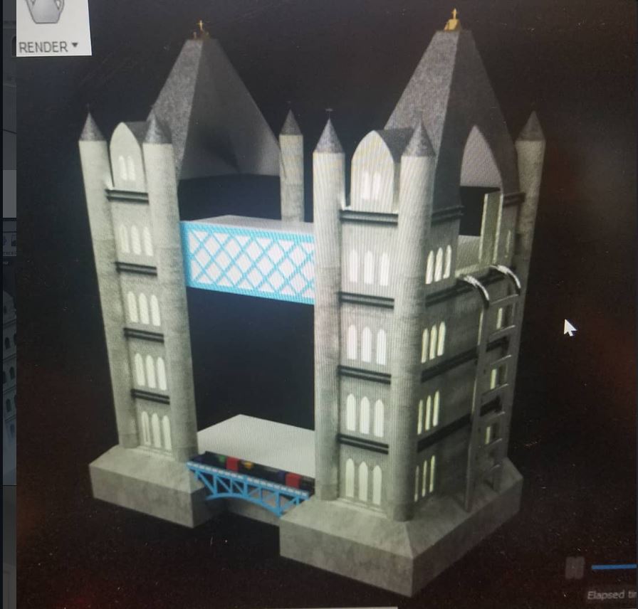 3D modeled environment render